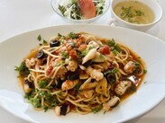 タコのトマトパスタ