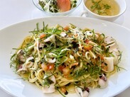ヤリイカと大葉のパスタ
